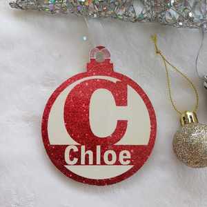 Christmas Monogram Decorations Made To Order: Letter C Christmas Decoration - Personalised in any name