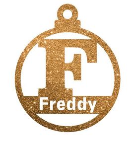 Christmas Monogram Decorations Made To Order: Letter F Christmas Decoration - Personalised in any name