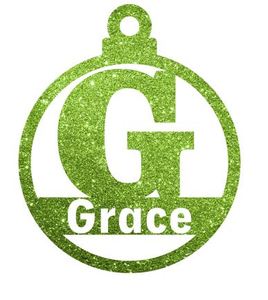Christmas Monogram Decorations Made To Order: Letter G Christmas Decoration - Personalised in any name
