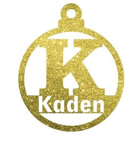 Christmas Monogram Decorations Made To Order: Letter K Christmas Decoration - Personalised in any name