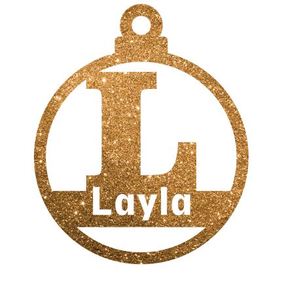 Christmas Monogram Decorations Made To Order: Letter L Christmas Decoration - Personalised in any name