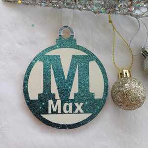 Christmas Monogram Decorations Made To Order: Letter M Christmas Decoration - Personalised in any name