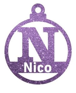 Christmas Monogram Decorations Made To Order: Letter N Christmas Decoration - Personalised in any name