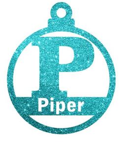 Christmas Monogram Decorations Made To Order: Letter P Christmas Decoration - Personalised in any name
