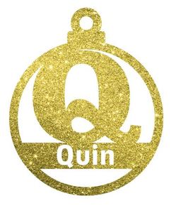 Christmas Monogram Decorations Made To Order: Letter Q Christmas Decoration - Personalised in any name