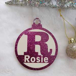 Christmas Monogram Decorations Made To Order: Letter R Christmas Decoration - Personalised in any name