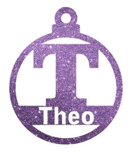 Christmas Monogram Decorations Made To Order: Letter T Christmas Decoration - Personalised in any name