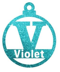 Christmas Monogram Decorations Made To Order: Letter V Christmas Decoration - Personalised in any name