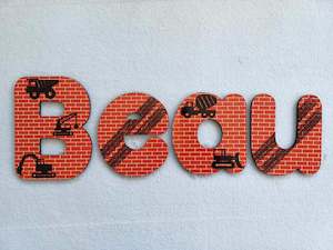 Construction Names, Made to order - 15cm high for the uppercase letter - Beau de&hellip;