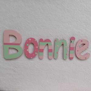 8 Names Suitable For Doors: Bonnie - small letters suitable for a door.