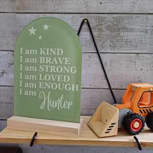 Name Arch Affirmation plaque for Hunter.