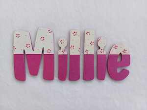 Millie - small letters suitable for a door.