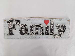 Miscellanous In Stock Items: Damask pattern Family sign