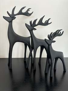 Christmas Decorations: Standing Black Reindeeer