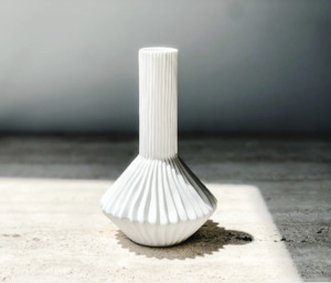 Vases: Pleated Bud Vase