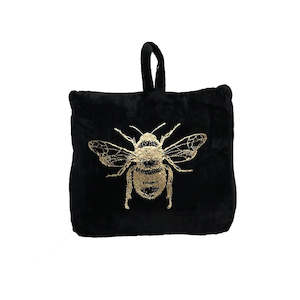 Luxurious Velvet Bee Door Stop