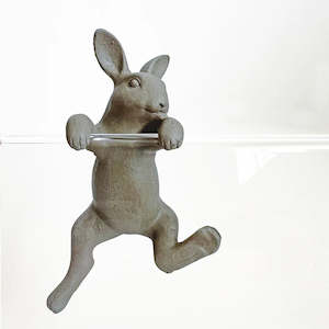 Little Hanging Rabbits - Grey