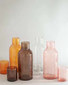 Best Selling: Handblown Hammered Glass Carafe Set
