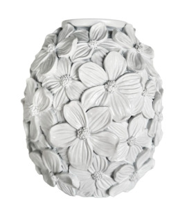 Gifts For Her: Matte White Petal Vase