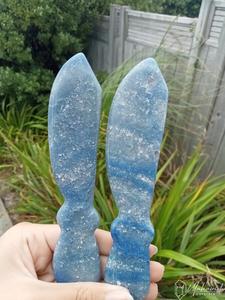 Carvings: Beautiful Blue Quartz Dagger