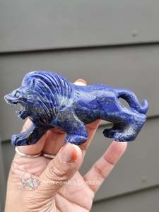 Carvings: Lapis Lazuli Carved Lion