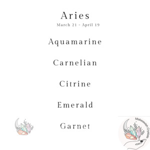 Aries Zodiac Crystal Pack