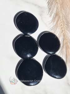 Black Obsidian Flat Stone