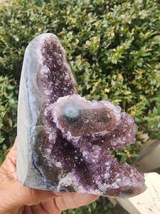 Crystals Freeform: Amethyst Cluster with Stalactite Flower