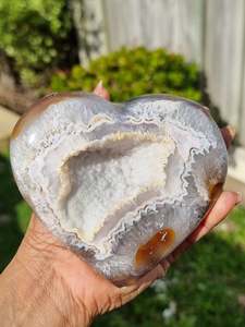Druzy Agate Heart