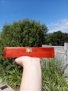 Clear Quartz Geometric Symbols In Wooden Box