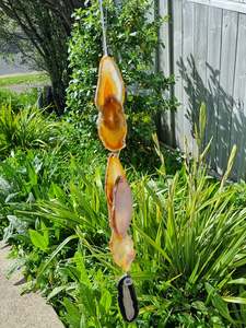 Home Decor 1: Natural Agate Slice Windchime