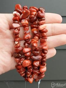 Crystals Jasper: Red Jasper Chip Bracelet