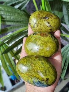 Crystals Palm Stone: Green Opal Palm Stone