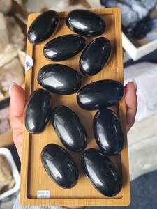 Crystals Palm Stone: Black Obsidian Palm Stone Mini