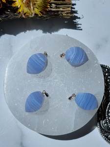 Faceted Blue Lace Agate Pendant