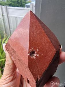Crystals Points Towers: Red Jasper Cut base point