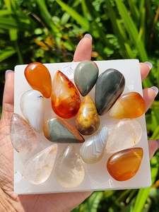 Mixed Stone Crystals Tear Drop