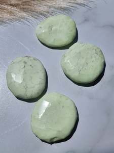 Crystals Flat Polished Stones: Lemon Chrysoprase Flatstone