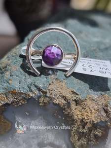 Crystals Amethyst: Faceted Amethyst Ring