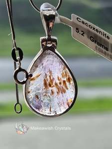 Crystals Amethyst: Cacoxenite Pendant
