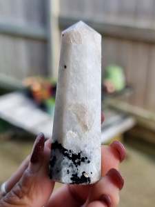 Crystals Points Towers: Rainbow Moonstone Point