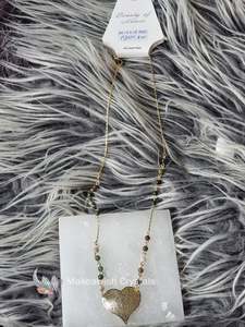 Crystals Agate: Mixed Moss Agate Necklace