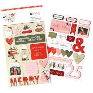 Products: All Wrapped Up Chipboard Embellishments 2 sheets