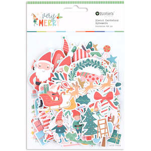 Very Merry Cardstock Diecut Ephemera 166pk