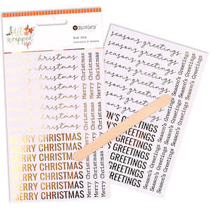 All Wrapped Up Foil Rub Ons 2 Sheets