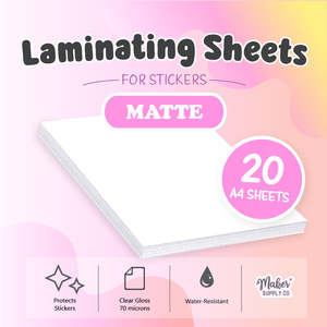 Accessories: Clear Matte - Laminating Sheets for Stickers