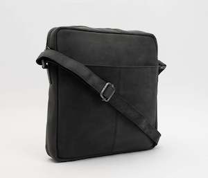 Bags: Avenue The Hunter Leather Shoulder Bag Black