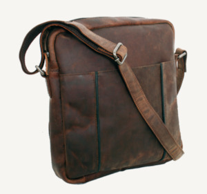 Avenue The Hunter Leather Shoulder Bag Brown