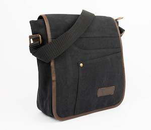 Bags: Hunter Canvas Messenger Black