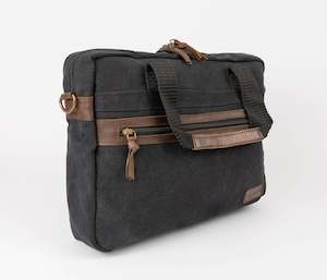 Bags: Hunter Canvas The Enterprise Laptop Bag Black